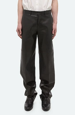 Helmut Lang Leather Carpenter Pants in Black at Nordstrom, Size 32