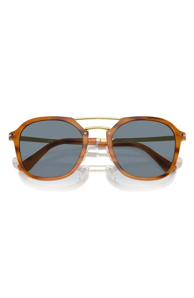 Persol 55mm Square Sunglasses in Striped Brown at Nordstrom