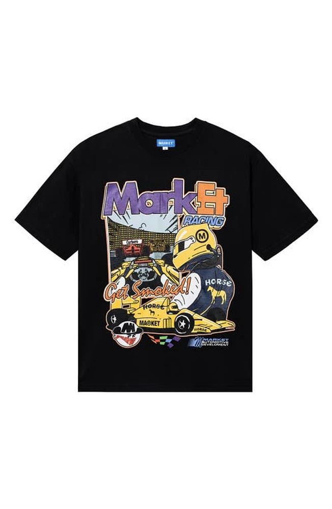 MARKET Express Racing Graphic T-Shirt in Washed Black at Nordstrom, Size X-Large