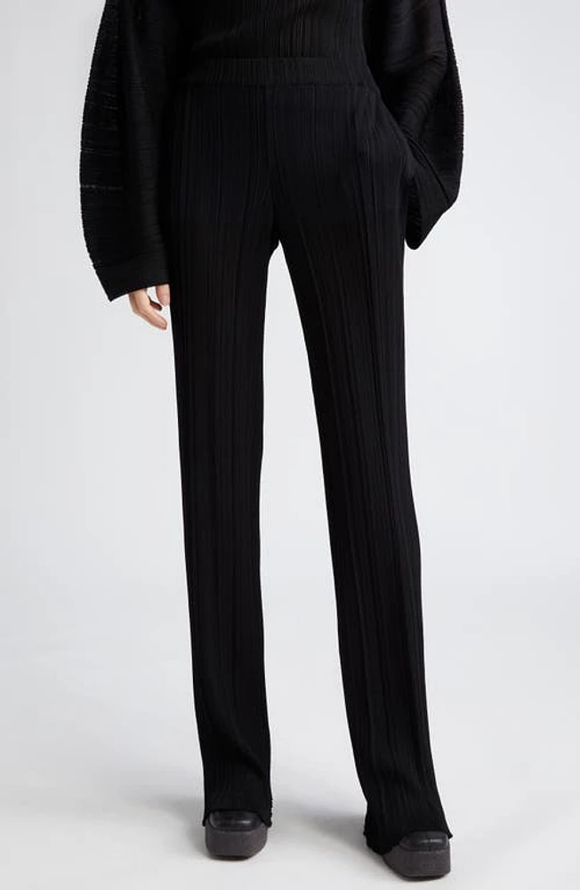 Stella McCartney Plissé Knit Pants in Black at Nordstrom, Size Medium