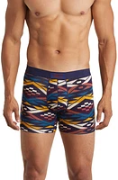 SAXX Vibe Super Soft Slim Fit Boxer Briefs in Asher Geo- Ocean Multi at Nordstrom, Size X-Large