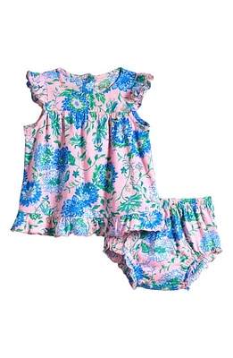 Lilly Pulitzer Cecily Floral Dress & Bloomers Set Conch Shell Pink Rumor Has It at Nordstrom,