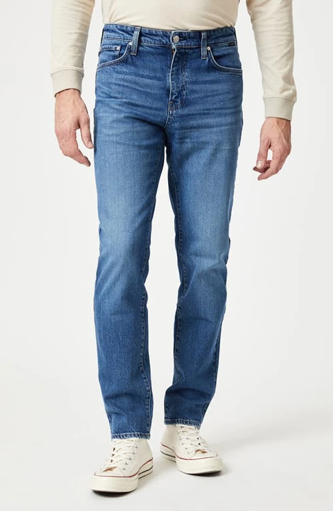 Mavi Jeans Steve Athletic Fit Dark Brushed Recycled Blue at Nordstrom, X