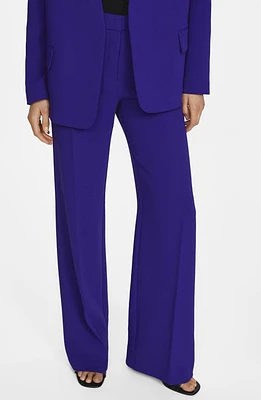 MANGO Pompeya Flare Trousers Medium Blue at