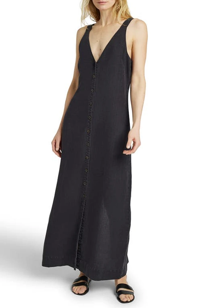 Faherty Big Sur Linen Maxi Dress Moonless Night at Nordstrom,