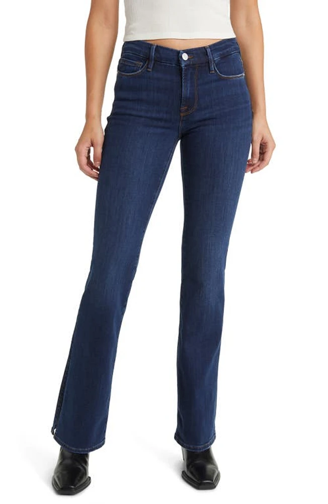 FRAME Le Mini Seamed Split Hem Bootcut Jeans Majesty at Nordstrom,