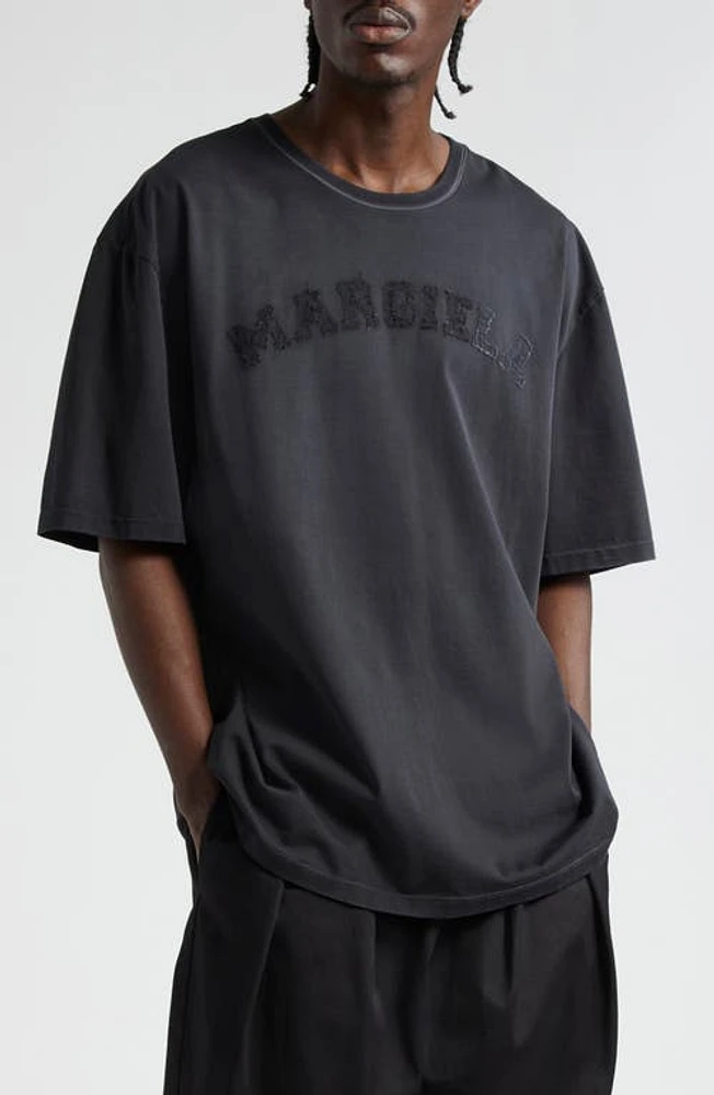 Maison Margiela Distressed Appliqué Logo Cotton T-Shirt at Nordstrom,