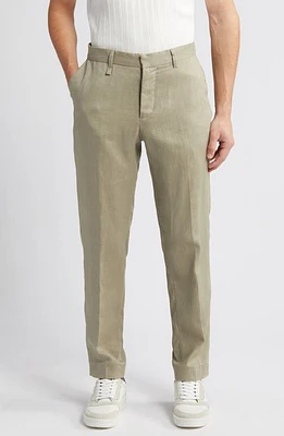 Wax London Smart Linen Pants Pale Khaki at Nordstrom, X R