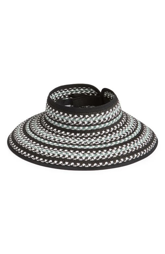 Nordstrom Packable Full Brim Visor in Black Combo at Nordstrom