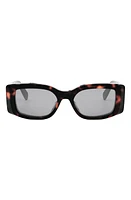 CELINE Triomphe 53mm Rectangular Sunglasses in Dark Havana /Smoke at Nordstrom