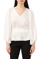 Chaus Tie Waist Long Sleeve Blouse New Ivory at Nordstrom,