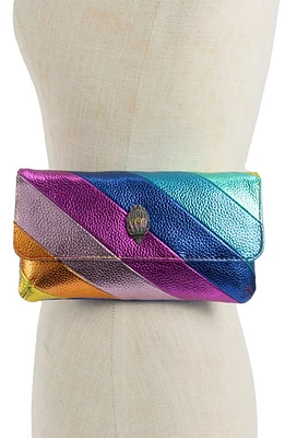 Kurt Geiger London Rainbow Metallic Leather Belt Bag in Rainbow Multi at Nordstrom, Size Large