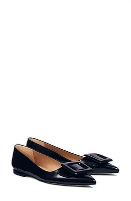 LK Bennett Devon Pointed Toe Flat Navy at Nordstrom,