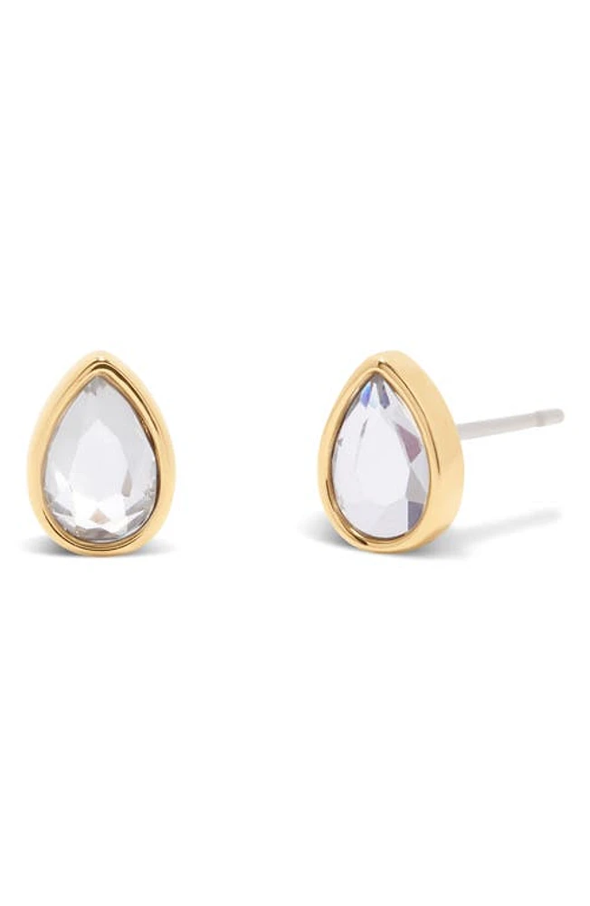 Brook and York Cecilia Crystal Teardrop Stud Earrings in Gold at Nordstrom