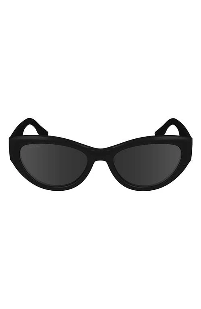 Lacoste Sport 54mm Cat Eye Sunglasses in Black at Nordstrom