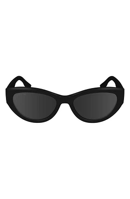 Lacoste Sport 54mm Cat Eye Sunglasses in Black at Nordstrom