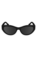 Lacoste Sport 54mm Cat Eye Sunglasses in Black at Nordstrom