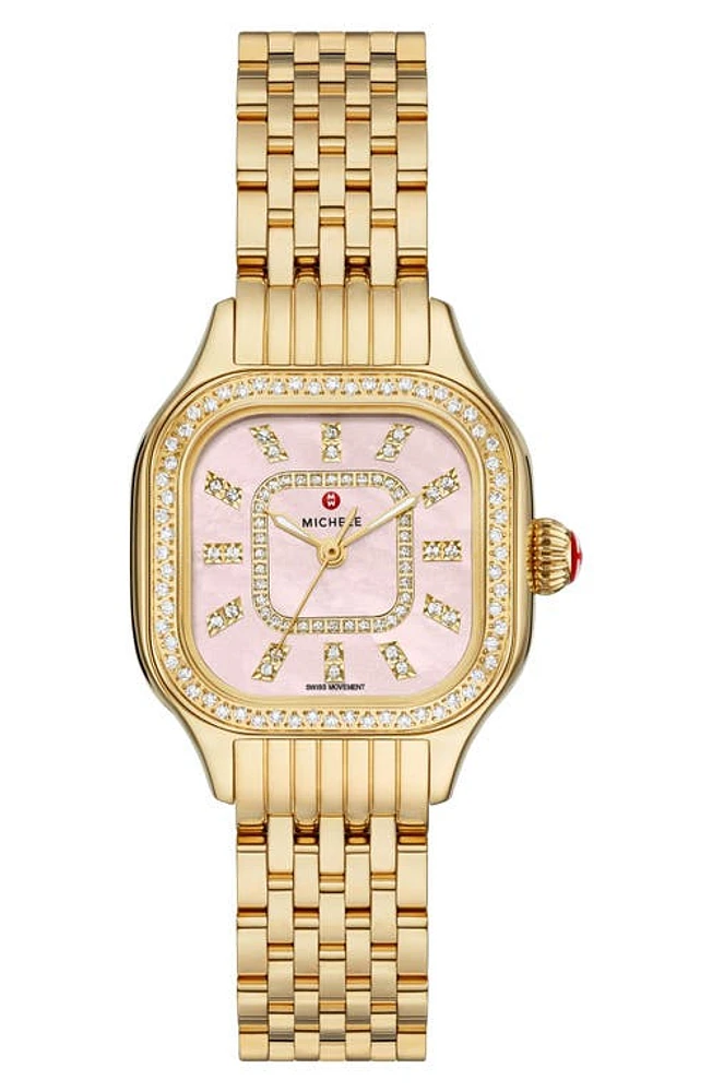 MICHELE Meggie Diamond Dial Bracelet Watch