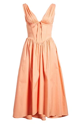 HOUSE OF CB Emmelina Corset Bodice Cocktail Dress Papaya Punch at Nordstrom, A