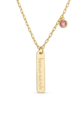 Lily Nily Kids' You are Amazing Bar Pendant Necklace in Gold at Nordstrom