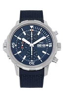 Watchfinder & Co. IWC Preowned 2018 Aquatimer Rubber Strap Chronograph Watch, 44mm in Blue at Nordstrom