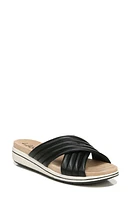 LifeStride Panama Cross Strap Slide Sandal in Black at Nordstrom, Size 9.5