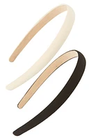 Tasha Skinny Solid Headband in Black Ivy at Nordstrom