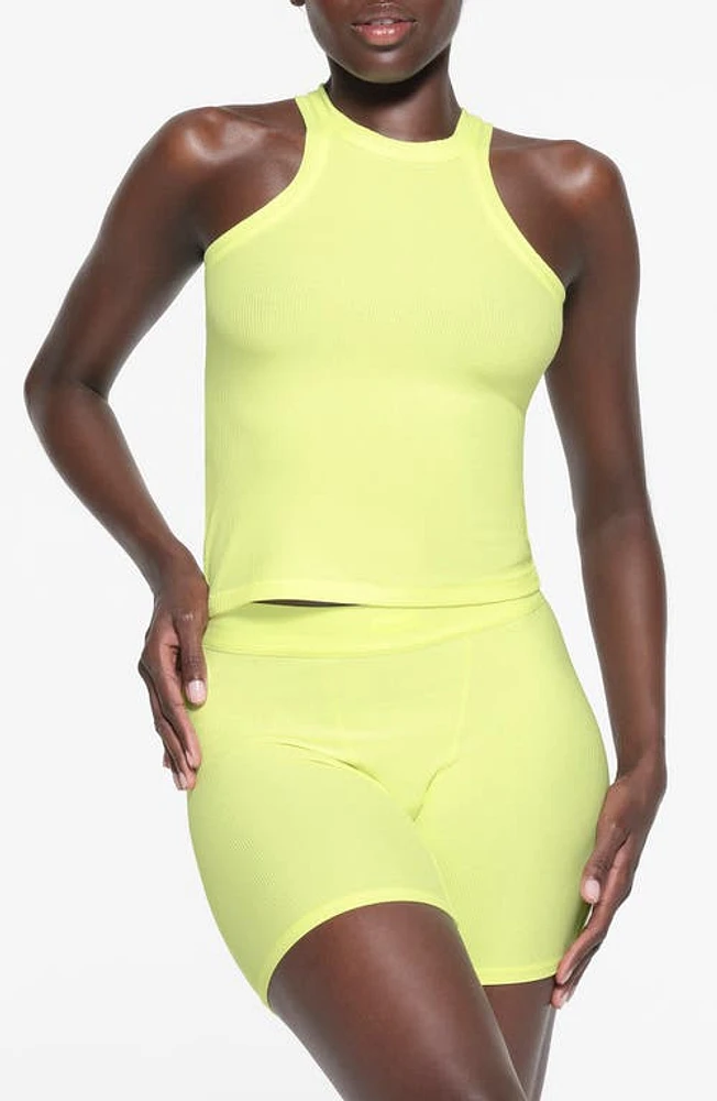 SKIMS Soft Lounge High Crewneck Tank Lemonade at Nordstrom,