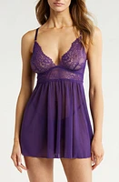 KILO BRAVA Babydoll Chemise Violet at Nordstrom,