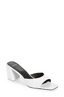 BLACK SUEDE STUDIO Dia Slide Sandal White Patent at Nordstrom,