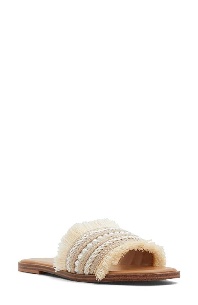 ALDO Fringey Slide Sandal Natural at Nordstrom,