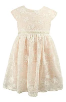 Popatu Floral Overlay Dress Peach at Nordstrom,