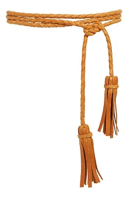 Ada Fringe Soga Leather Belt in Cognac at Nordstrom