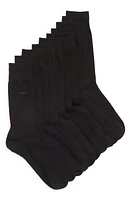 BOSS 5-Pack Solid Dress Socks in Black at Nordstrom