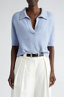 Khaite Shrunken Jo Cashmere Polo Sweater Polar at Nordstrom,