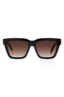 Missoni 55mm Rectangular Sunglasses in Black/Brown Gradient at Nordstrom