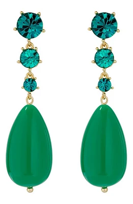 Ted Baker London Pearsti Crystal Drop Earrings in Gold Tone/Green/Teal Crystal at Nordstrom