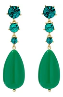 Ted Baker London Pearsti Crystal Drop Earrings in Gold Tone/Green/Teal Crystal at Nordstrom