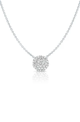 Crislu Pavé Cluster Pendant Necklace in Platinum at Nordstrom