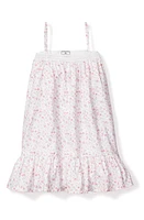 Petite Plume Kids' Dorset Floral Nightgown White/Pink at Nordstrom,