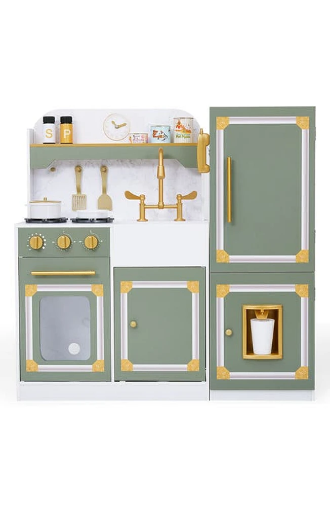 Teamson Kids Versaille Deluxe 15-Piece Kitchen Playset in Green at Nordstrom