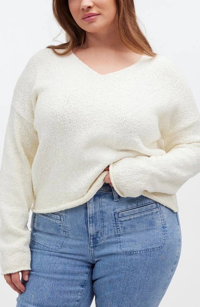 Madewell Slub Cotton V-Neck Sweater at Nordstrom,