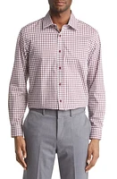 DANIEL HECHTER Trim Fit Windowpane Check Cotton Dress Shirt at Nordstrom,