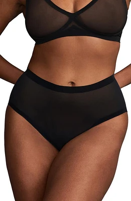 EBY 2-Pack Sheer High Waist Panties Black at Nordstrom,