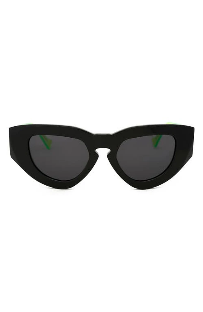 Grey Ant 50mm Cat Eye Sunglasses in Black /Neon /Grey at Nordstrom