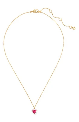 Kate Spade New York sweetheart crystal heart pendant necklace in Red Multi at Nordstrom