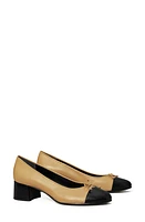 Tory Burch Cap Toe Pump Ginger Shortbread /Black at Nordstrom,