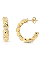 Crislu Twisted Hoop Earrings in Gold at Nordstrom