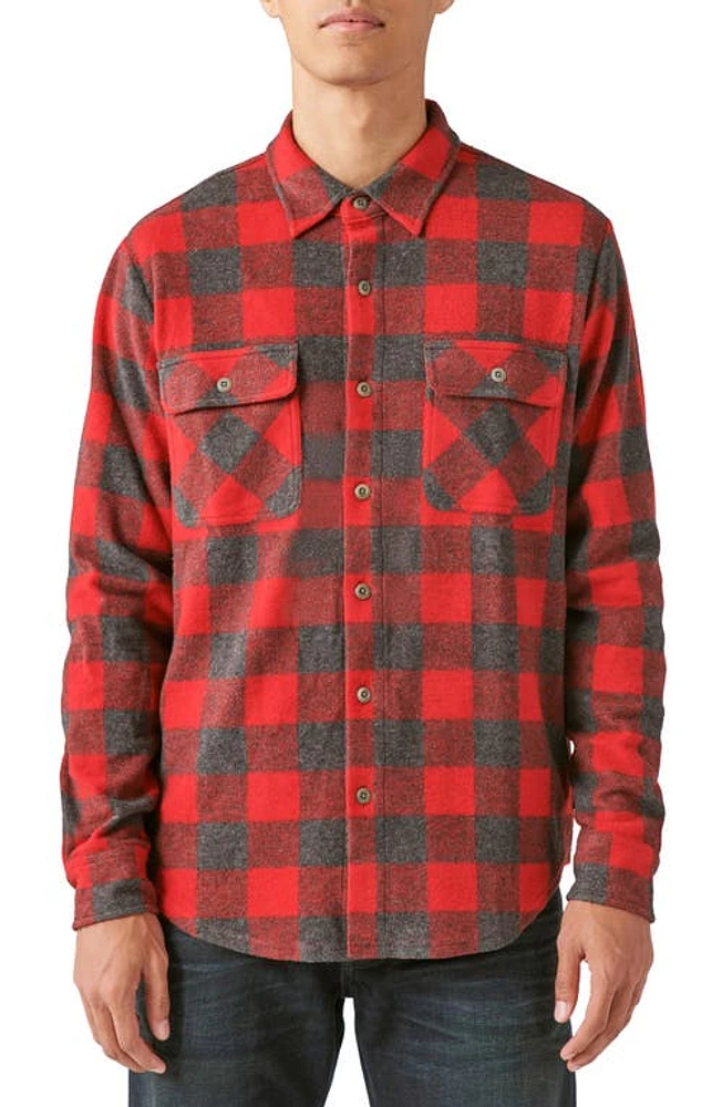 Lucky Brand Buffalo Plaid Shirt Red Multi at Nordstrom,