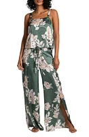 Midnight Bakery Fiji Floral Print Satin Pajamas Simple Floret at Nordstrom,